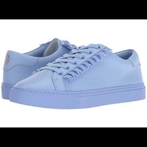 Tory Burch Ace Blue Ruffle Sneakers